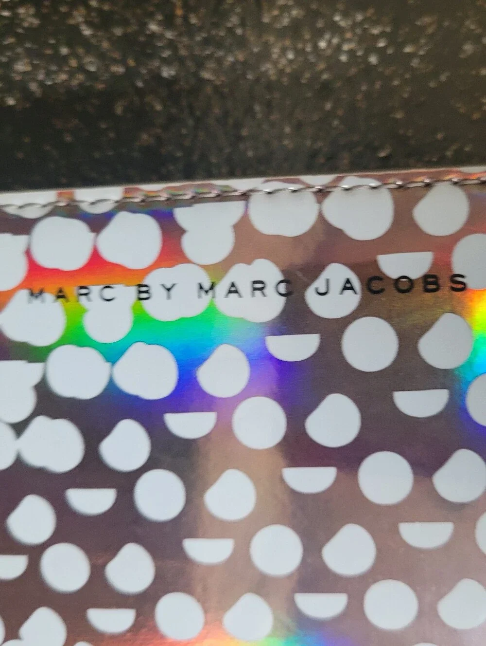 Marc by Marc Jacobs Gunmetal Holographic Dot Tablet/IPod Case NWT